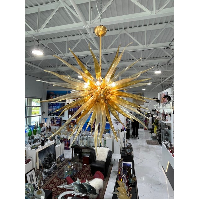 Sol Murano Glass Chandelier by Cenedese For Sale - Image 4 of 7