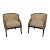 Pair Swan Carved Neoclassical Upholstered Chairs For Sale