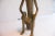 African Vintage African Sitting Monkey With Banana Sculpture For Sale - Image 3 of 8