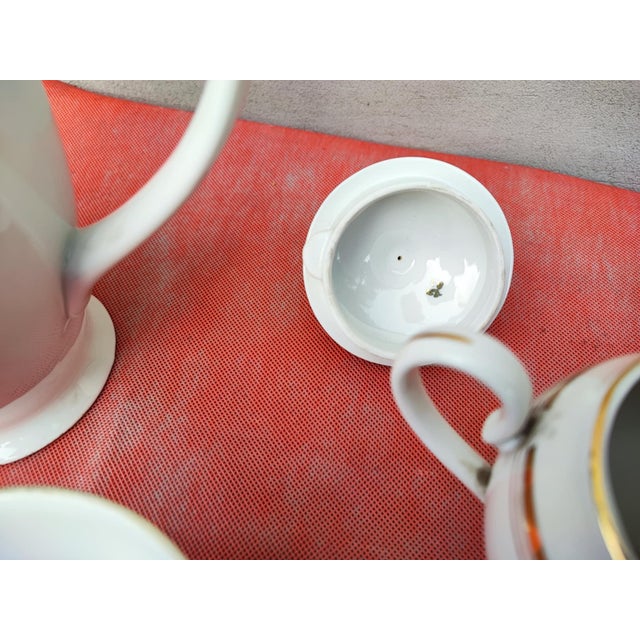 Porcelain Coffee Set, 1970s, Set of 10 For Sale - Image 9 of 11