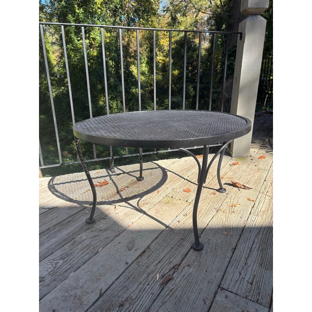 Mid-Century Modern 1950s Russell Woodard Vintage Iron Coffee Table for Garden, Attributed For Sale - Image 3 of 8