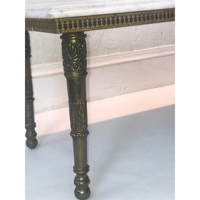 Italian Greek Key Chariot Marble Coffee Table For Sale In San Francisco - Image 6 of 11