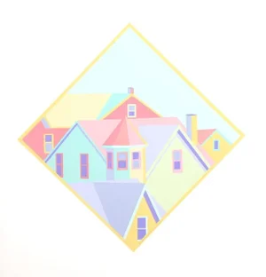 John Civitello, "Rooftops," Silkscreen
