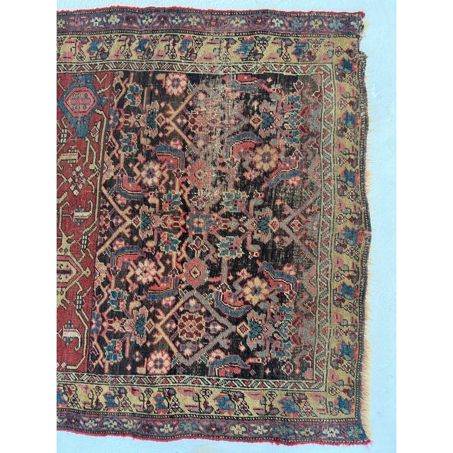 Early 20th Century Antique Persian Halvai Bidjar SAMPLER or "WAGIREH" Rug 3.8 x 4.5 For Sale - Image 5 of 8