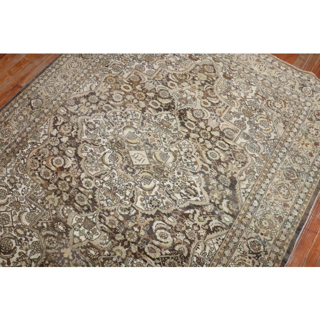 Antique Zabihi Collection Persian Malayer Brown Corridor Runner - 5'5" x 17'6" For Sale - Image 12 of 12