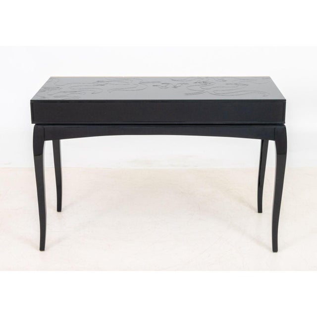 Boca Do Lobo Black Lacquer Console Table For Sale - Image 10 of 10