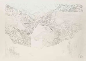 Anthony Roaland, Sleeping, Pencil Drawing, 1989