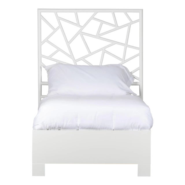 Tiffany Platform Bed Twin, White For Sale