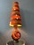 Orange Ceramic Floor Lamp with Dotted Shade, West Germany For Sale - Image 5 of 11