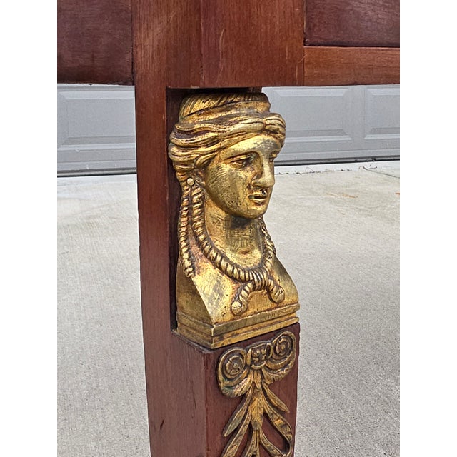 19th Century French Empire Gilt Bronze Mounted Writing Desk For Sale - Image 17 of 18