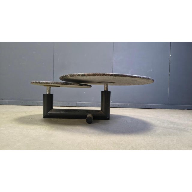 Marble Two-Tier Pivoting Top Coffee Table from Roche Bobois, 1980s For Sale - Image 9 of 12