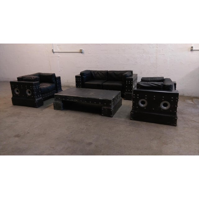 Oakley Industrial Man Cave Sofa group Chairish