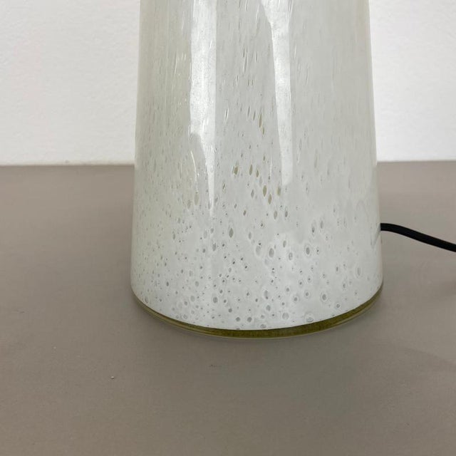 Large Glass UFO Table Light attributed to Glashütte Limburg, Germany, 1970s For Sale - Image 6 of 18