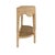 Wood Matthew Izzo Home Paloma Demi Lune Rattan Console Table With Scalloped Top and Lower Open Shelf For Sale - Image 7 of 8