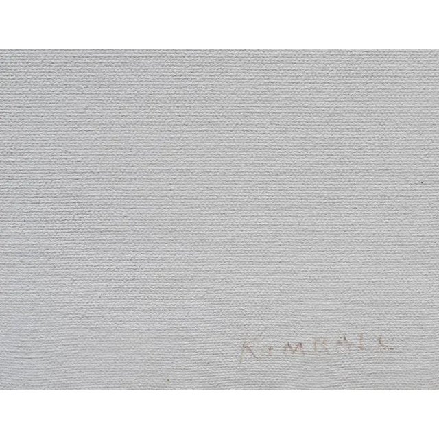 1960s "Black, Brown and Orange Abstract" Oil Painting For Sale - Image 4 of 4