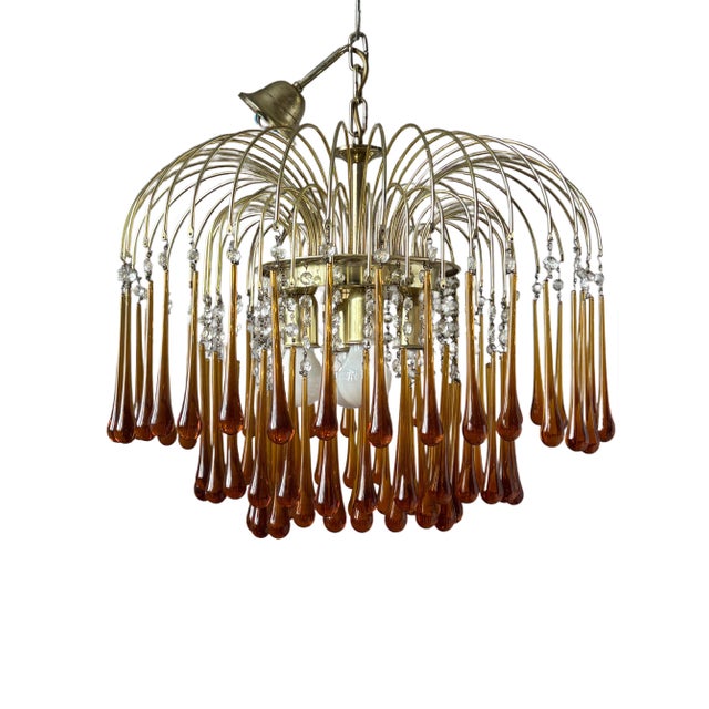 Vintage Murano Glass Chandelier attributed to Paolo Venini, 1960s For Sale - Image 9 of 9