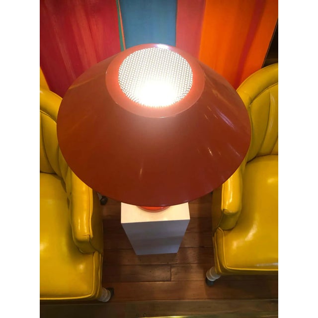 1960s 1960s Gerald Thurston Orange Table Lamp by Lightolier For Sale - Image 5 of 13