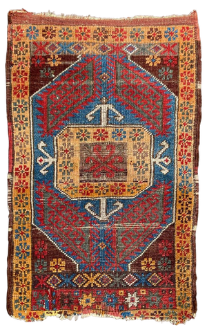 Antique Turkish Yastik Rug, 1890s
