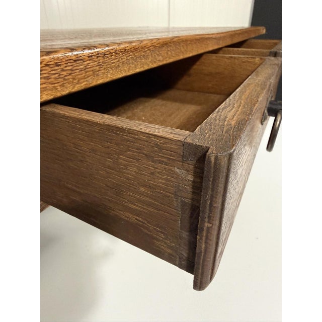 Rustic Oak Console Table, 1960s For Sale - Image 16 of 18