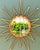 Vintage Italian Bent Rattan Sunburst Mirror For Sale - Image 4 of 12
