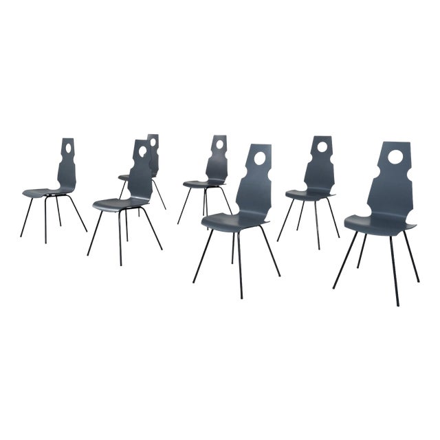 Mid-Century Chairs frpm Theo Häberli, Switzerland, 1960s, Set of 7 For Sale