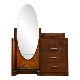 1930s British Made Art Deco Vanity Dresser For Sale