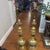 This is a vintage brass table lamp, often attributed to the style of designer James Mont or featuring Chinoiserie-inspired...