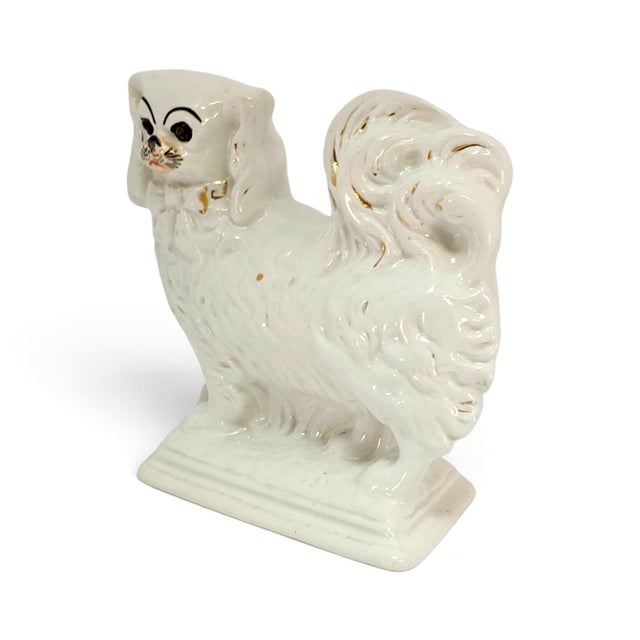 Staffordshire Edwardian English Staffordshire-Style Spaniel, Registered Design No. 542611, C. 1909 For Sale - Image 4 of 11
