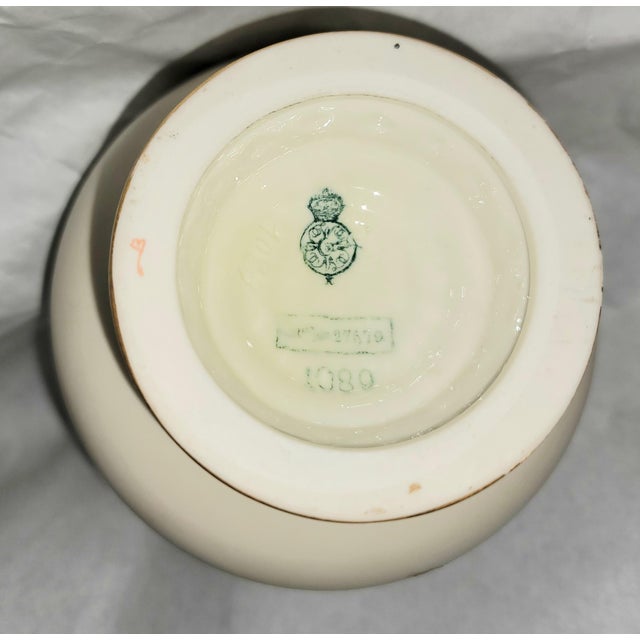 Ceramic Early 20th Century Royal Worcester Handled Urn Vase For Sale - Image 7 of 11