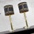 Metal 1970s Modern Hollywood Regency Lamps Lucite & Brass Plate Black With Shades Style Karl Springer - A Pair For Sale - Image 7 of 16