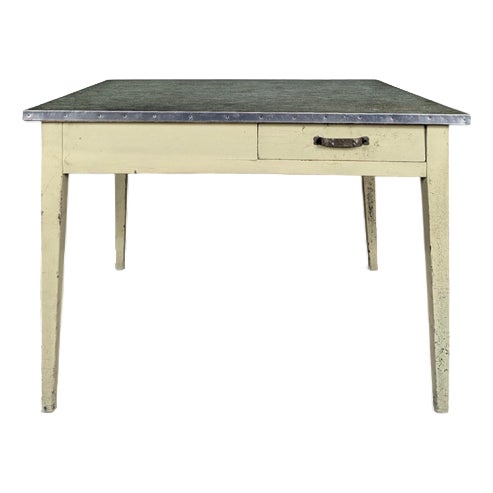 Vinatge Industrial Office Table For Sale