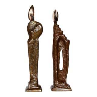 Peace Warriors I & II, Thom Cooney-Crawford Bronze Sculptures, Signature and Number Inscribed - A Pair For Sale