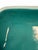 1970s Vintage Blue Ceramic Oversized Pedestal Soap Dish For Sale - Image 5 of 6