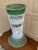 Antique Painted Wicker Umbrella Basket With Green and White Surface For Sale - Image 4 of 12