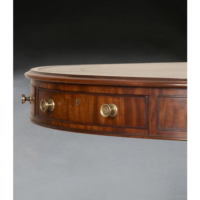 Brown Regency Mahogany Drum Table, 1830 For Sale - Image 8 of 12