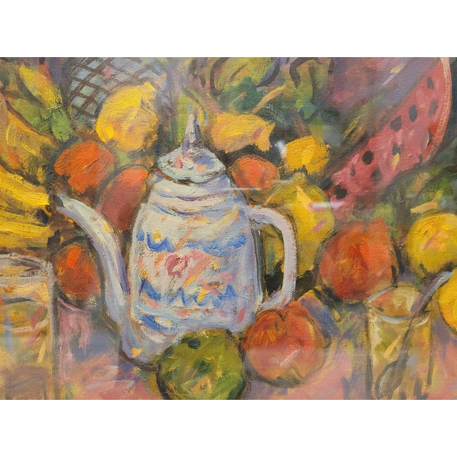 Roberto Díaz de Orosia, Bodegón con frutas, 1960s, Oil on Canvas For Sale - Image 12 of 18