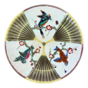 Wedgwood Majolica Bird & Fan Argenta Plate