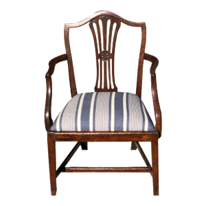 Mid 19th Century English Georgian Period Mahogany Chippendale Armchair with Slip Seat
