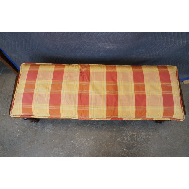 Late 20th Century English William IV Regency Style Mahogany Window Seat Foyer Hall Piano Bench For Sale In Tampa - Image 6 of 12