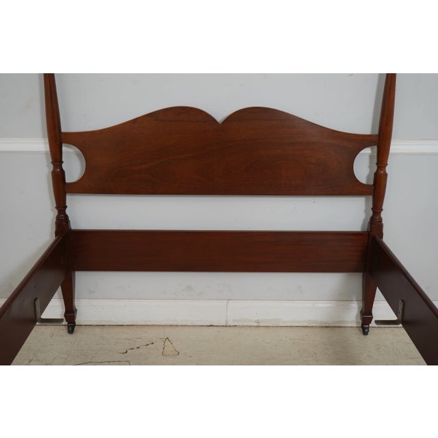 Biggs Full Size Mahogany 4 Post Poster Bed For Sale - Image 4 of 12