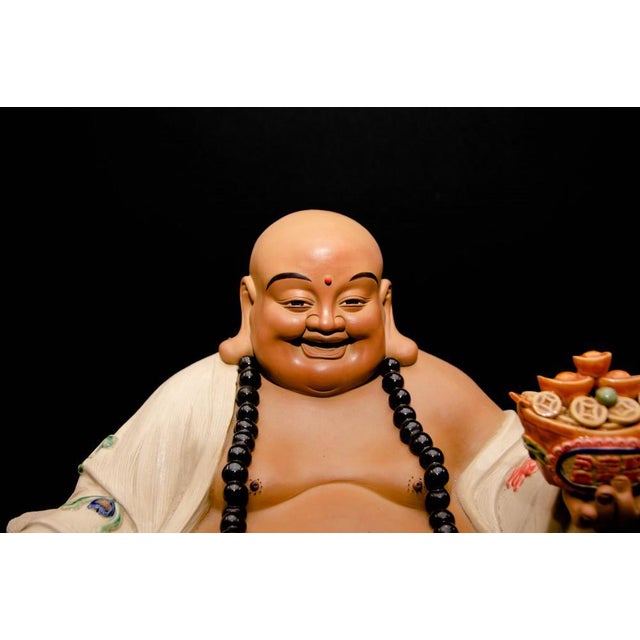 Chinese Qing Porcelain Buddhist Statue For Sale - Image 3 of 9