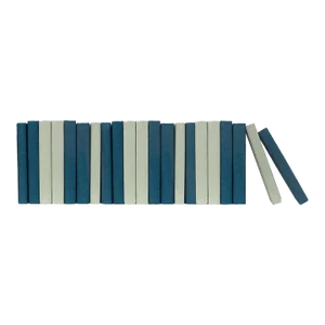 Decorative Books - Jade Linen Wrapped Books - Green Books By The Foot