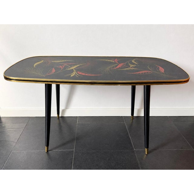 Vintage Rectangular Formica Coffee Table with Botanical Motif, 1950s For Sale - Image 6 of 18