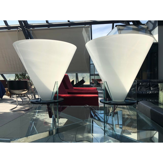 Glass Model Otéro Lamps by Rodolfo Dordoni for Fontana Arte, 1986, Set of 2 For Sale - Image 9 of 9