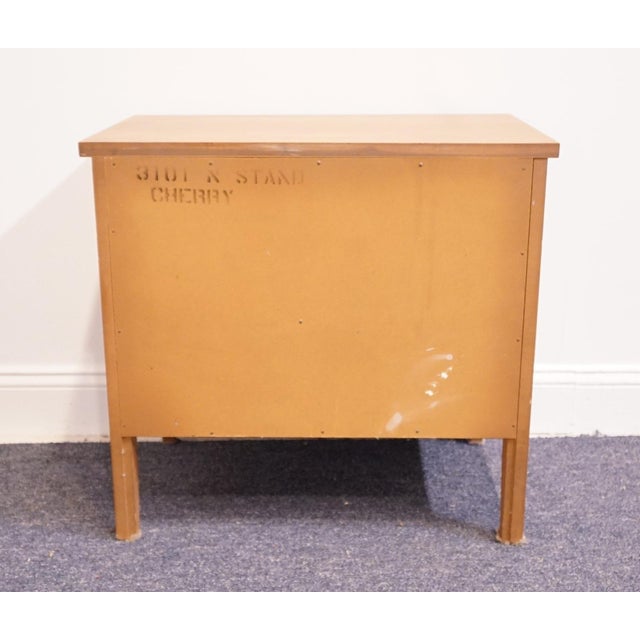 Sherrill Furniture Solid Cherry Italian Neoclassical Tuscan Style 26" Two Drawer Nightstand 3101 For Sale - Image 10 of 12