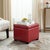 Flip Top Ottoman in Black & Red For Sale - Image 4 of 6