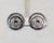 Metal Vintage Signed Napier Doris Day Rhodium Plated Two Stacked Asian Coins Clip Earrings-2 Pieces For Sale - Image 7 of 9