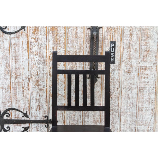 Rustic Solid Teak Colonial Chair For Sale - Image 4 of 10