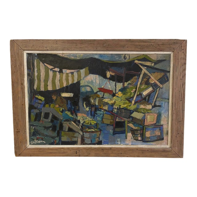 Don Bloom Market Scene 1957 For Sale