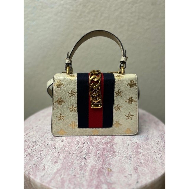 Contemporary Gucci Sylvia Bee & Star Crossbody Bag For Sale - Image 3 of 12
